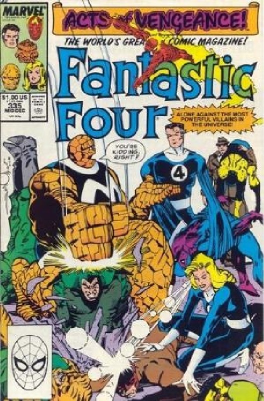 Cover of Fantastic Four (Vol 1) #335. One of 250,000 Vintage American Comics on sale from Krypton!