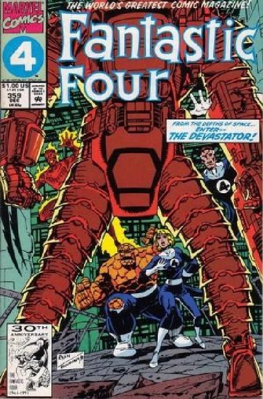 Cover of Fantastic Four (Vol 1) #359. One of 250,000 Vintage American Comics on sale from Krypton!