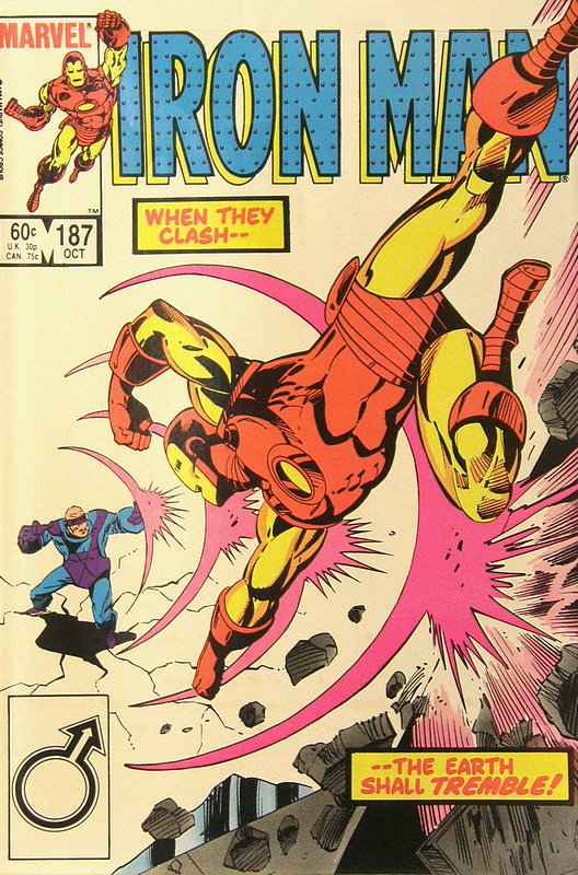 Cover of Iron Man (Vol 1) #187. One of 250,000 Vintage American Comics on sale from Krypton!