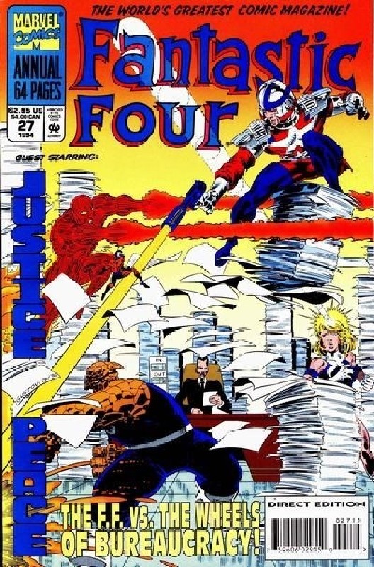 Cover of Fantastic Four Annual #27. One of 250,000 Vintage American Comics on sale from Krypton!