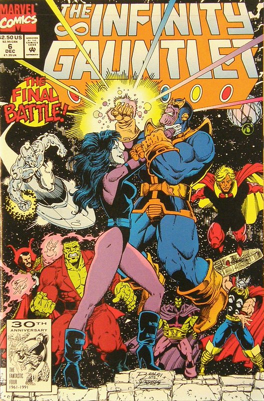 Cover of Infinity Gauntlet (1991 Ltd) #6. One of 250,000 Vintage American Comics on sale from Krypton!