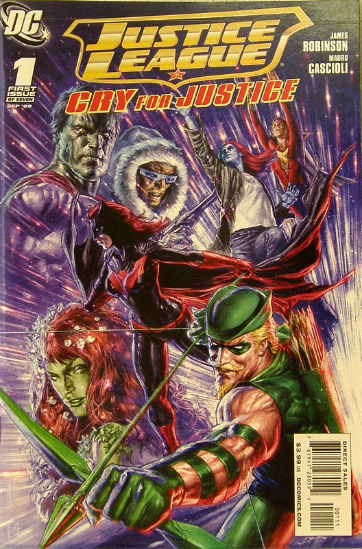 Cover of Justice League: Cry for Justice (2009 Ltd) #1. One of 250,000 Vintage American Comics on sale from Krypton!
