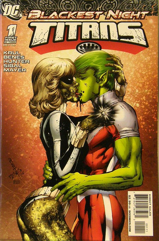 Cover of Blackest Night: Titans (2009 Ltd) #1. One of 250,000 Vintage American Comics on sale from Krypton!