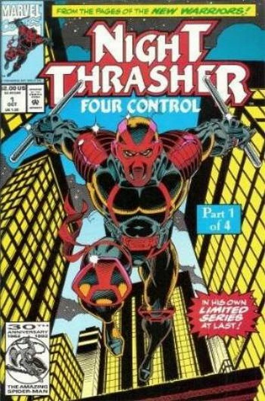 Cover of Night Thrasher Four Control #1. One of 250,000 Vintage American Comics on sale from Krypton!