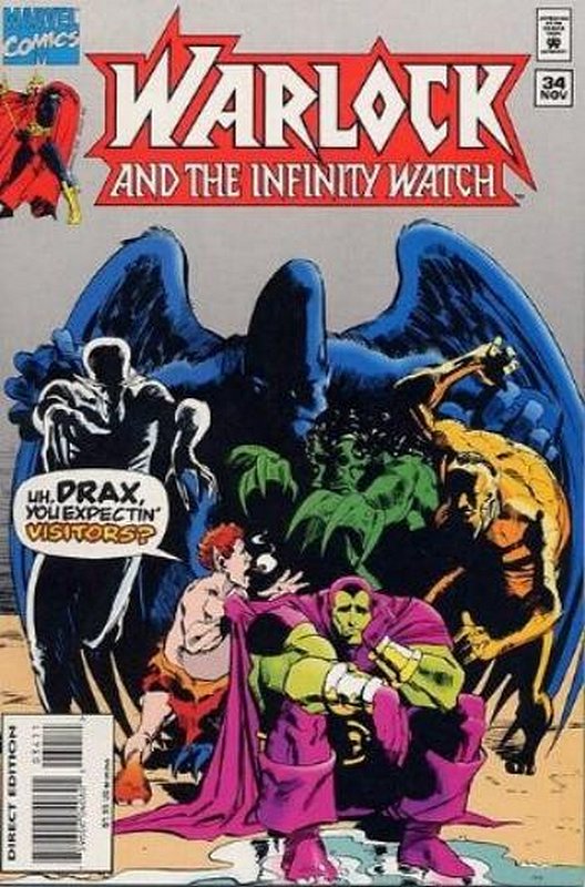 Cover of Warlock (Vol 2) and the Inifinity Watch #34. One of 250,000 Vintage American Comics on sale from Krypton!
