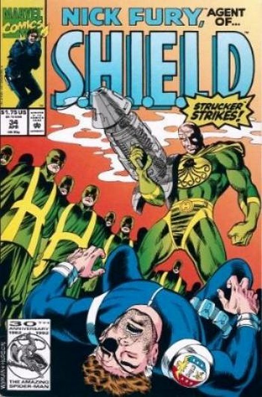 Cover of Nick Fury Agent of SHIELD (Vol 2) #34. One of 250,000 Vintage American Comics on sale from Krypton!