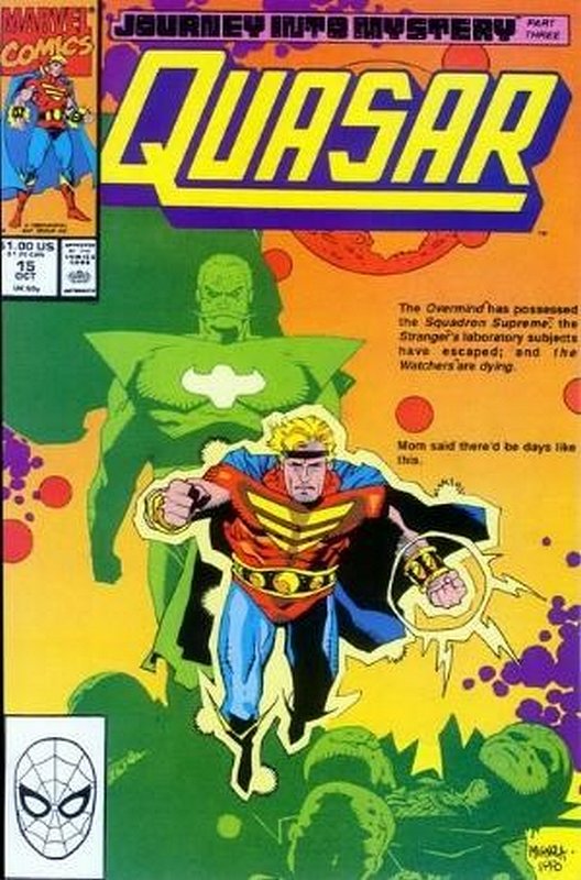 Cover of Quasar (Vol 1) #15. One of 250,000 Vintage American Comics on sale from Krypton!
