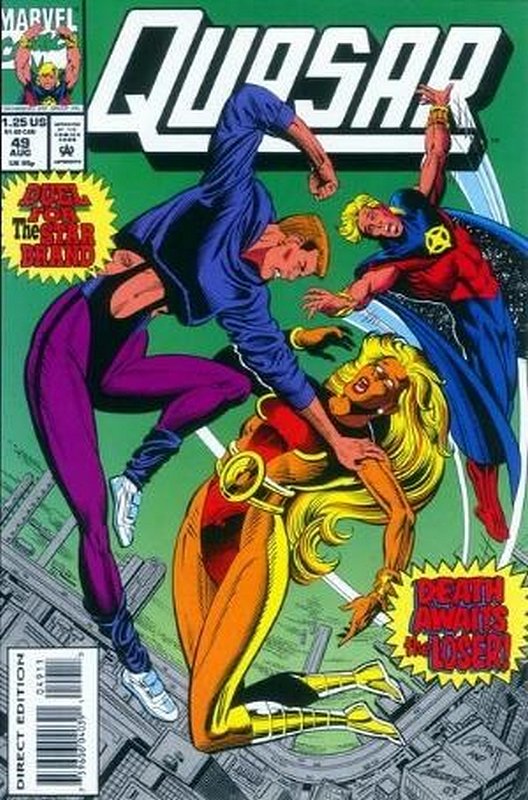Cover of Quasar (Vol 1) #49. One of 250,000 Vintage American Comics on sale from Krypton!