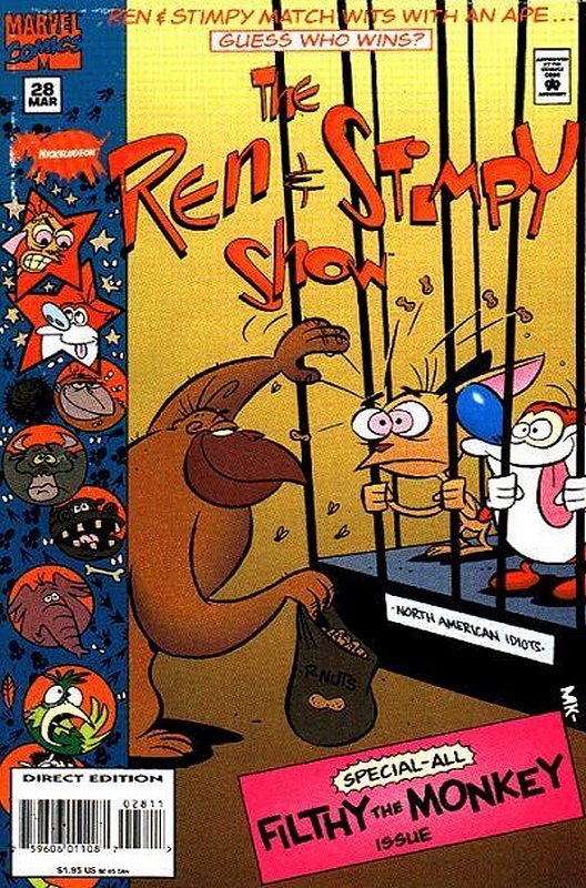 Cover of Ren & Stimpy (Vol 1) #28. One of 250,000 Vintage American Comics on sale from Krypton!