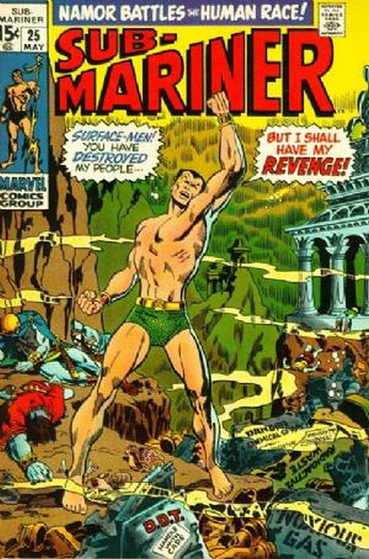 Cover of Sub-Mariner (Vol 1) #25. One of 250,000 Vintage American Comics on sale from Krypton!