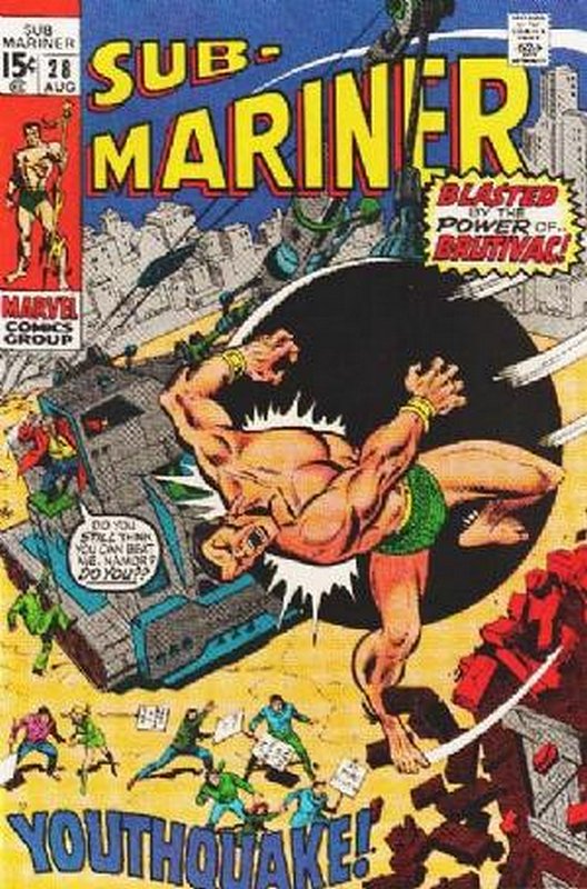 Cover of Sub-Mariner (Vol 1) #28. One of 250,000 Vintage American Comics on sale from Krypton!