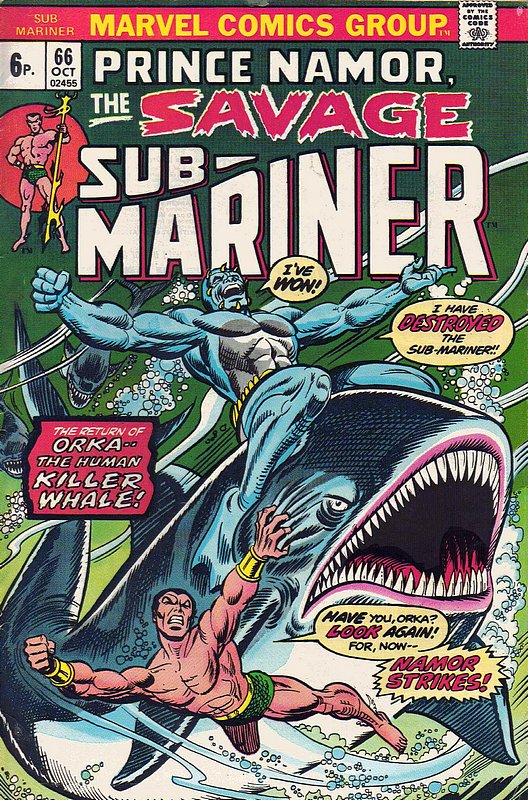 Cover of Sub-Mariner (Vol 1) #66. One of 250,000 Vintage American Comics on sale from Krypton!