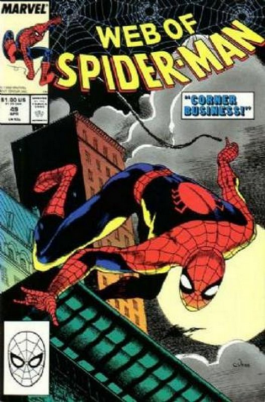 Cover of Web of Spider-Man (Vol 1) #49. One of 250,000 Vintage American Comics on sale from Krypton!
