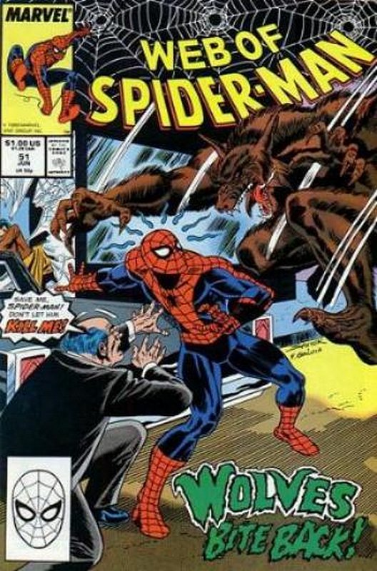 Cover of Web of Spider-Man (Vol 1) #51. One of 250,000 Vintage American Comics on sale from Krypton!