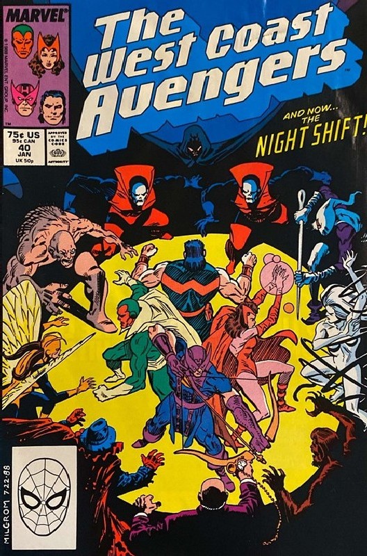 Cover of West Coast Avengers (Vol 1) #40. One of 250,000 Vintage American Comics on sale from Krypton!