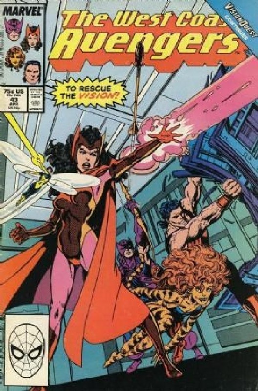 Cover of West Coast Avengers (Vol 1) #43. One of 250,000 Vintage American Comics on sale from Krypton!