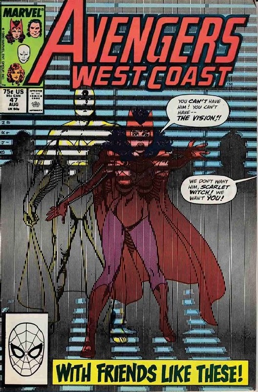 Cover of West Coast Avengers (Vol 1) #47. One of 250,000 Vintage American Comics on sale from Krypton!