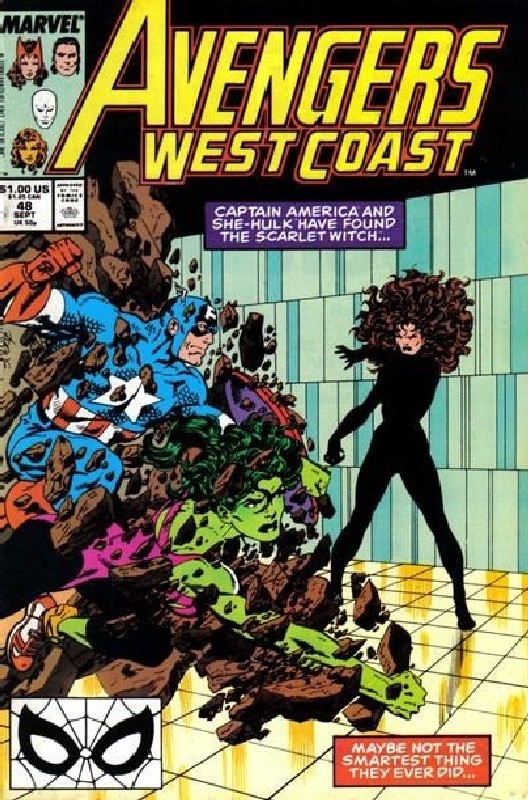 Cover of West Coast Avengers (Vol 1) #48. One of 250,000 Vintage American Comics on sale from Krypton!