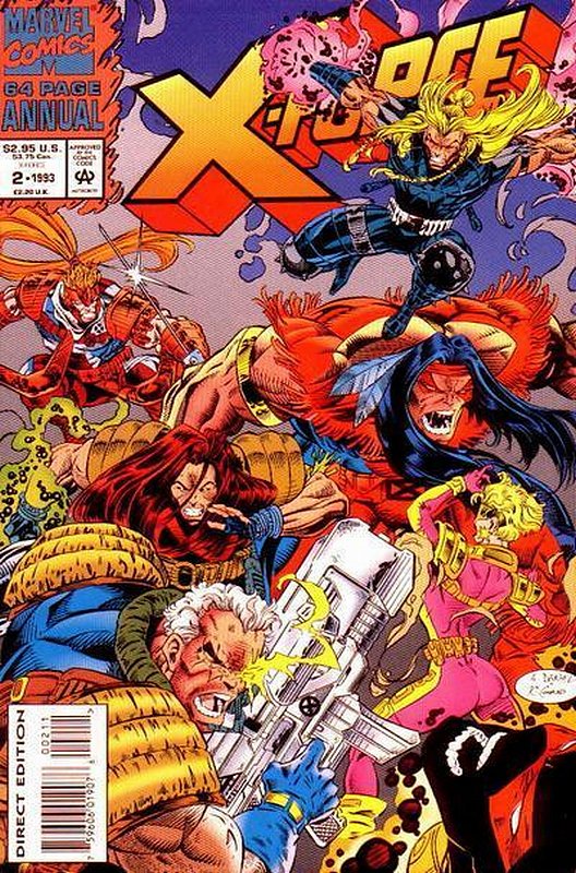 Cover of X-Force (Vol 1) Annual #2. One of 250,000 Vintage American Comics on sale from Krypton!