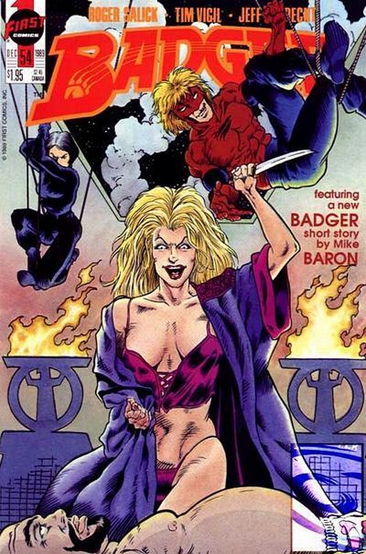 Cover of Badger (Vol 2) (First) #54. One of 250,000 Vintage American Comics on sale from Krypton!