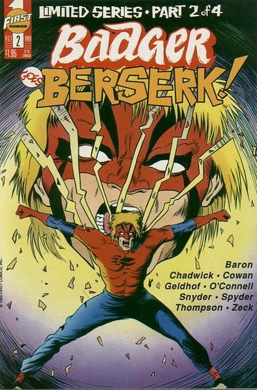 Cover of Badger Goes Berserk! (1989 Ltd) #2. One of 250,000 Vintage American Comics on sale from Krypton!