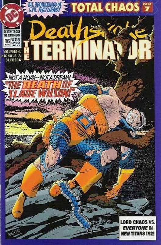 Cover of Deathstroke (Vol 1) The Terminator #16. One of 250,000 Vintage American Comics on sale from Krypton!