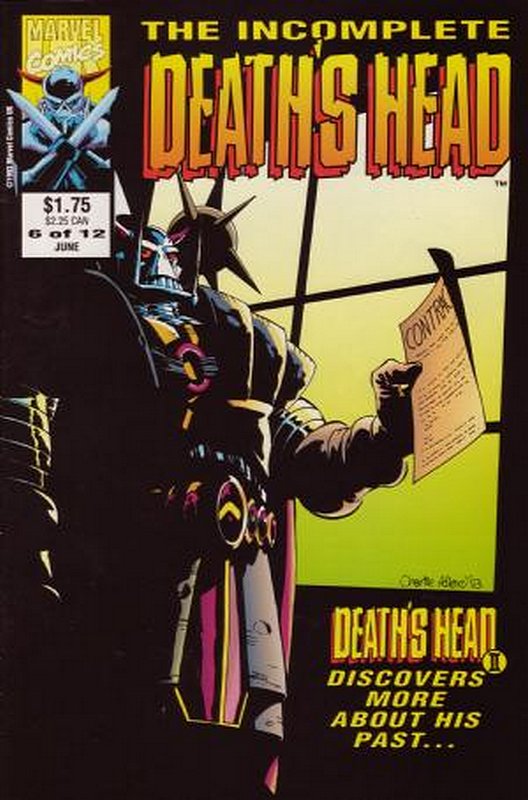Cover of Deaths Head, The Incomplete (1993-94 Ltd) #6. One of 250,000 Vintage American Comics on sale from Krypton!