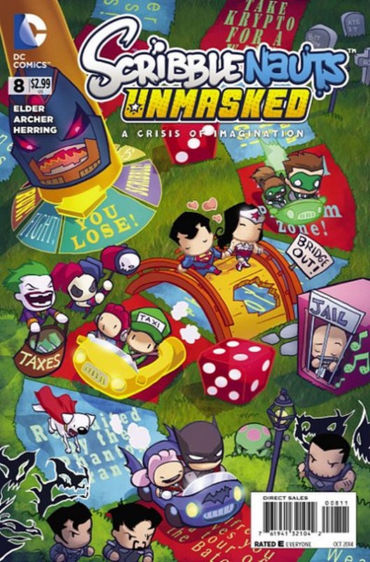 Cover of Scribblenauts Unmasked: A Crisis of Imagination #8. One of 250,000 Vintage American Comics on sale from Krypton!