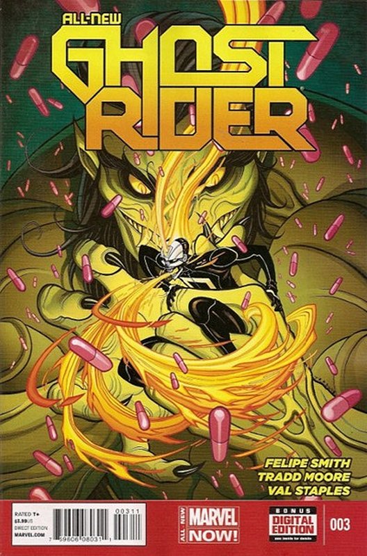 Cover of Ghost Rider (Vol 5) All-New #3. One of 250,000 Vintage American Comics on sale from Krypton!