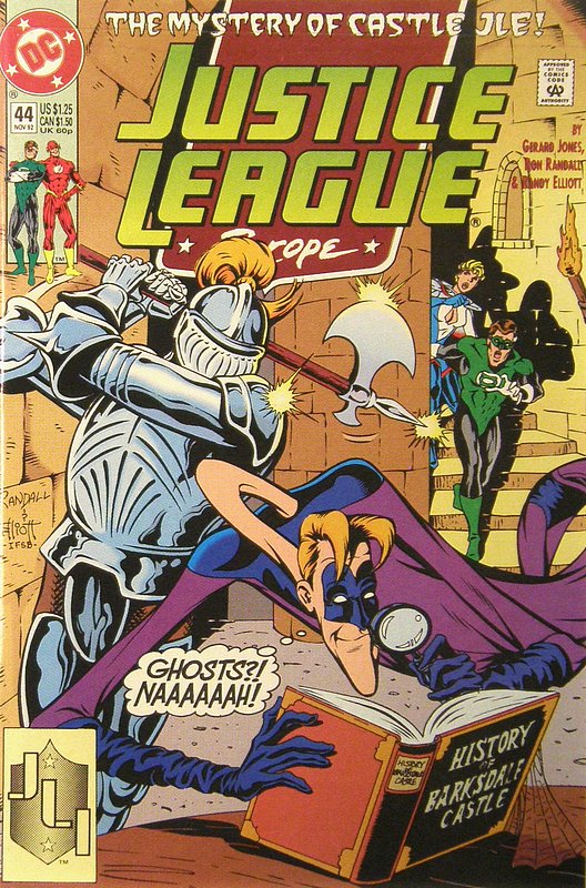Cover of Justice League Europe #44. One of 250,000 Vintage American Comics on sale from Krypton!