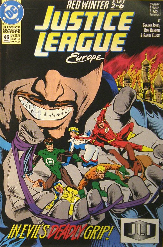 Cover of Justice League Europe #46. One of 250,000 Vintage American Comics on sale from Krypton!