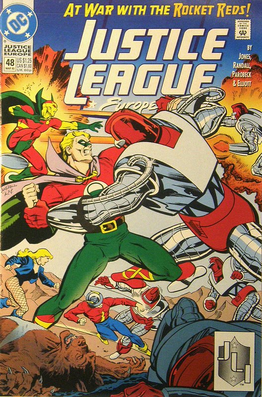 Cover of Justice League Europe #48. One of 250,000 Vintage American Comics on sale from Krypton!