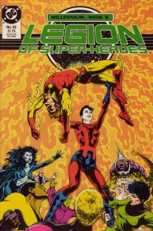 Cover of Legion of Super-Heroes (Vol 2) #43. One of 250,000 Vintage American Comics on sale from Krypton!