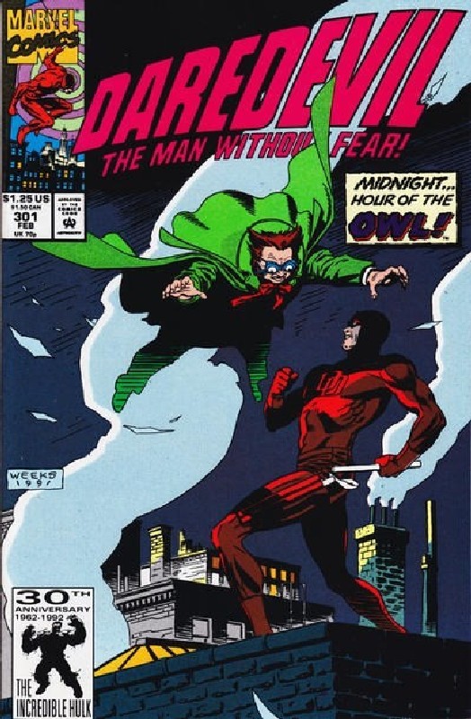 Cover of Daredevil (Vol 1) #301. One of 250,000 Vintage American Comics on sale from Krypton!