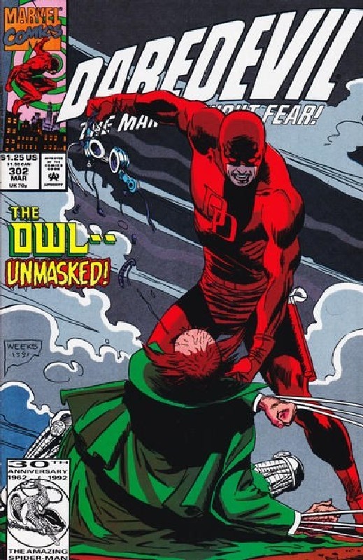 Cover of Daredevil (Vol 1) #302. One of 250,000 Vintage American Comics on sale from Krypton!
