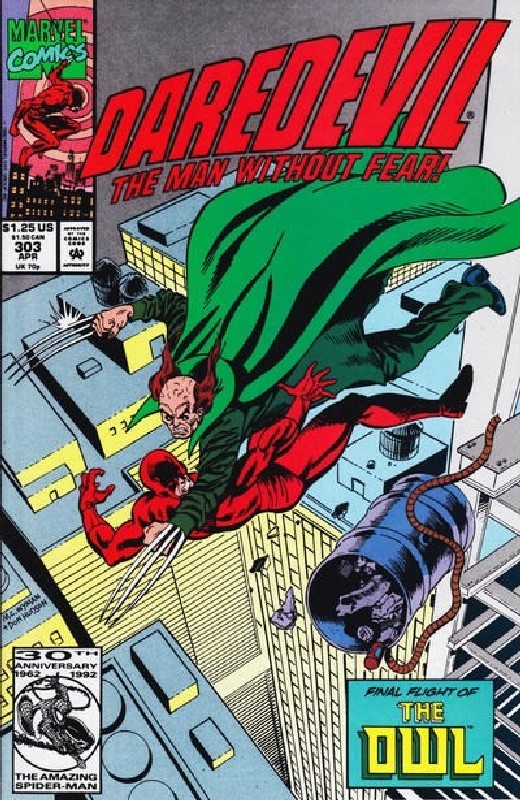 Cover of Daredevil (Vol 1) #303. One of 250,000 Vintage American Comics on sale from Krypton!