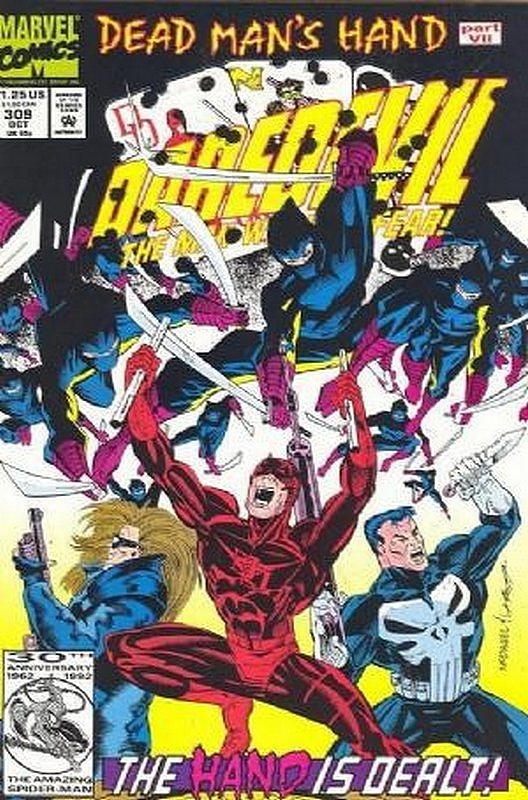 Cover of Daredevil (Vol 1) #309. One of 250,000 Vintage American Comics on sale from Krypton!
