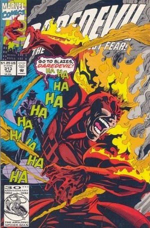 Cover of Daredevil (Vol 1) #313. One of 250,000 Vintage American Comics on sale from Krypton!