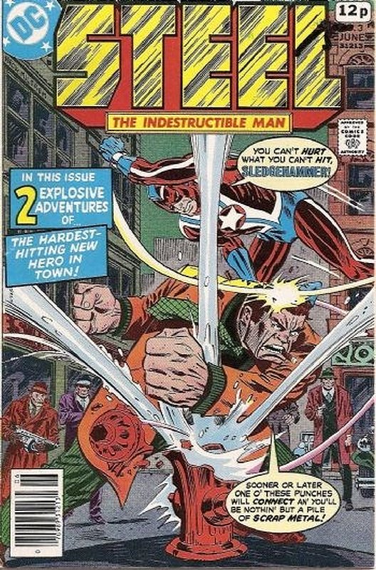 Cover of Steel (Vol 1) The Indestuctable Man #3. One of 250,000 Vintage American Comics on sale from Krypton!