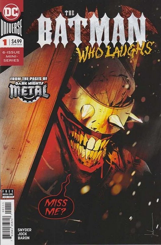 Cover of Batman Who Laughs (2019 Ltd) #1. One of 250,000 Vintage American Comics on sale from Krypton!