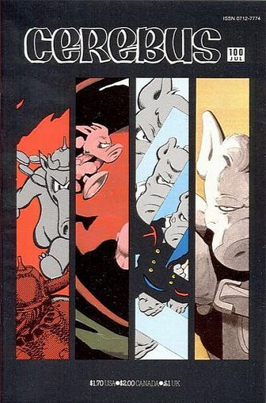 Cover of Cerebus The Aardvark #100. One of 250,000 Vintage American Comics on sale from Krypton!