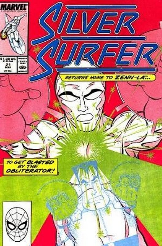 Cover of Silver Surfer (Vol 2) #21. One of 250,000 Vintage American Comics on sale from Krypton!