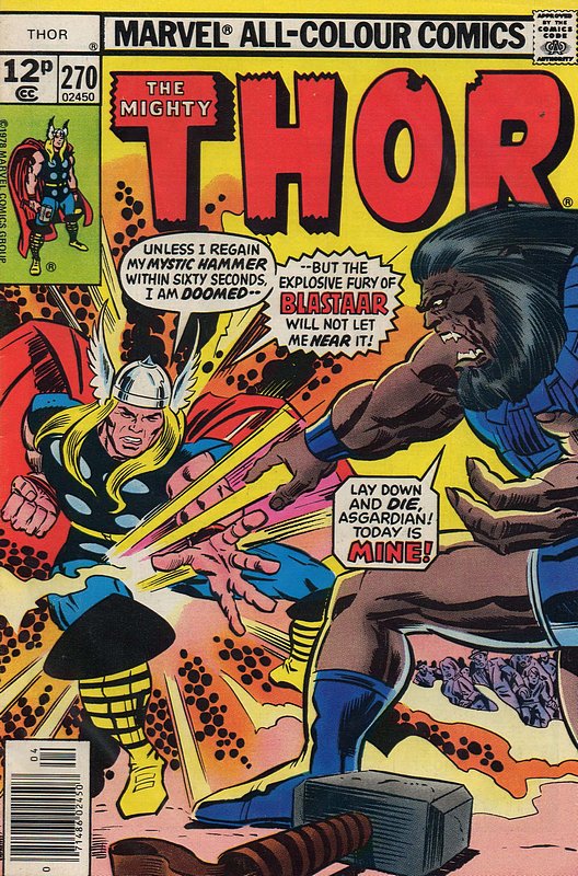Cover of Thor (Vol 1) #270. One of 250,000 Vintage American Comics on sale from Krypton!