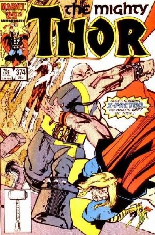 Cover of Thor (Vol 1) #374. One of 250,000 Vintage American Comics on sale from Krypton!
