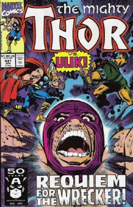 Cover of Thor (Vol 1) #431. One of 250,000 Vintage American Comics on sale from Krypton!