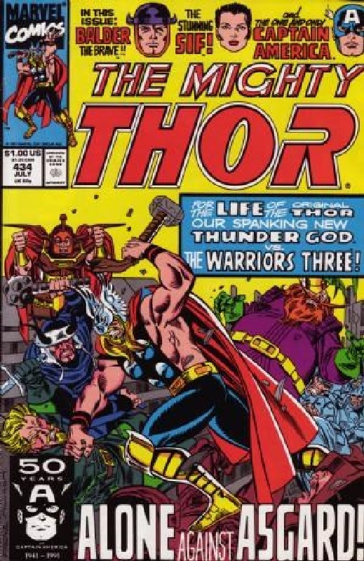 Cover of Thor (Vol 1) #434. One of 250,000 Vintage American Comics on sale from Krypton!