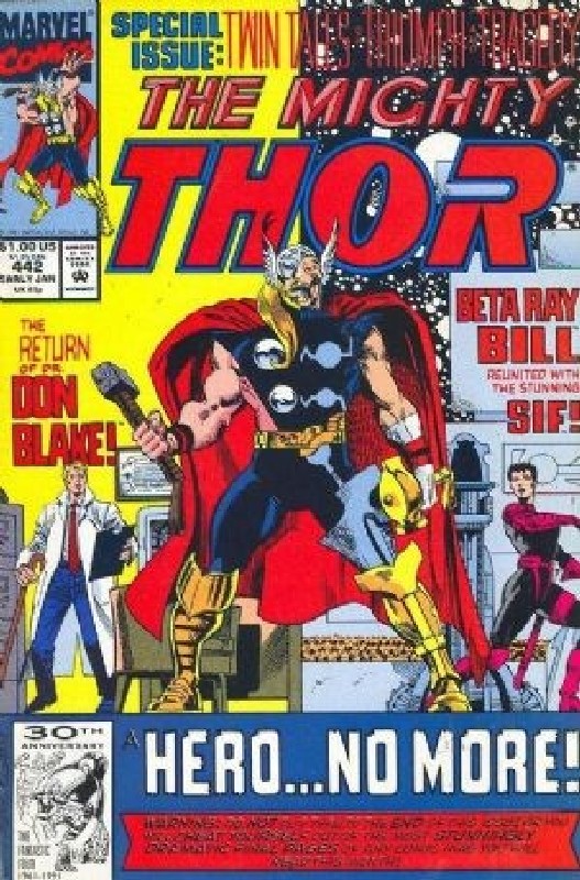 Cover of Thor (Vol 1) #442. One of 250,000 Vintage American Comics on sale from Krypton!