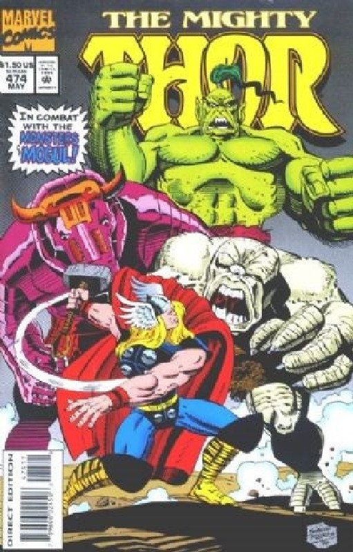 Cover of Thor (Vol 1) #474. One of 250,000 Vintage American Comics on sale from Krypton!