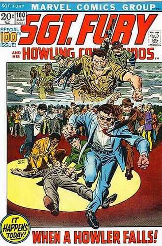 Cover of Sgt. Fury & His Howling Commandos #100. One of 250,000 Vintage American Comics on sale from Krypton!