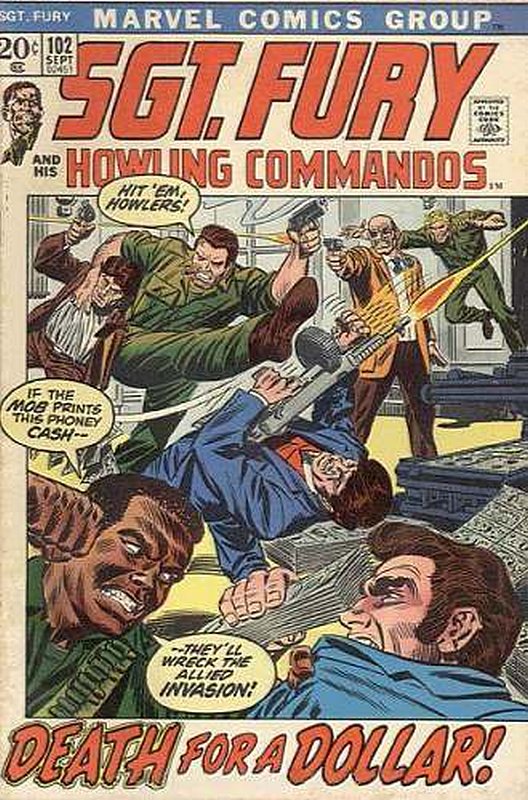 Cover of Sgt. Fury & His Howling Commandos #102. One of 250,000 Vintage American Comics on sale from Krypton!